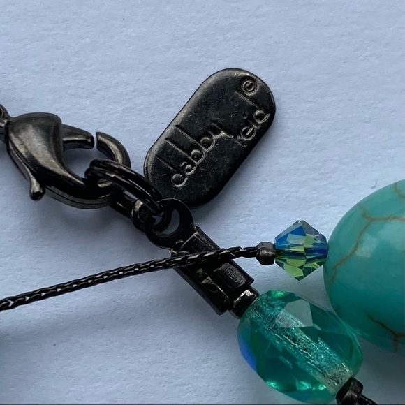 Turquoise Dabby Reid Annie illusion Long Necklace - Picture 6 of 7